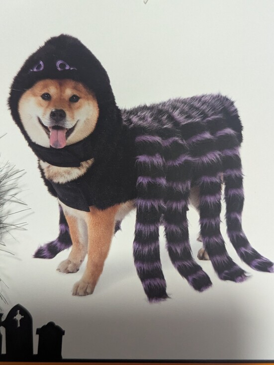 Other - NWT Furry Purple Black Spider Dog Costume XL